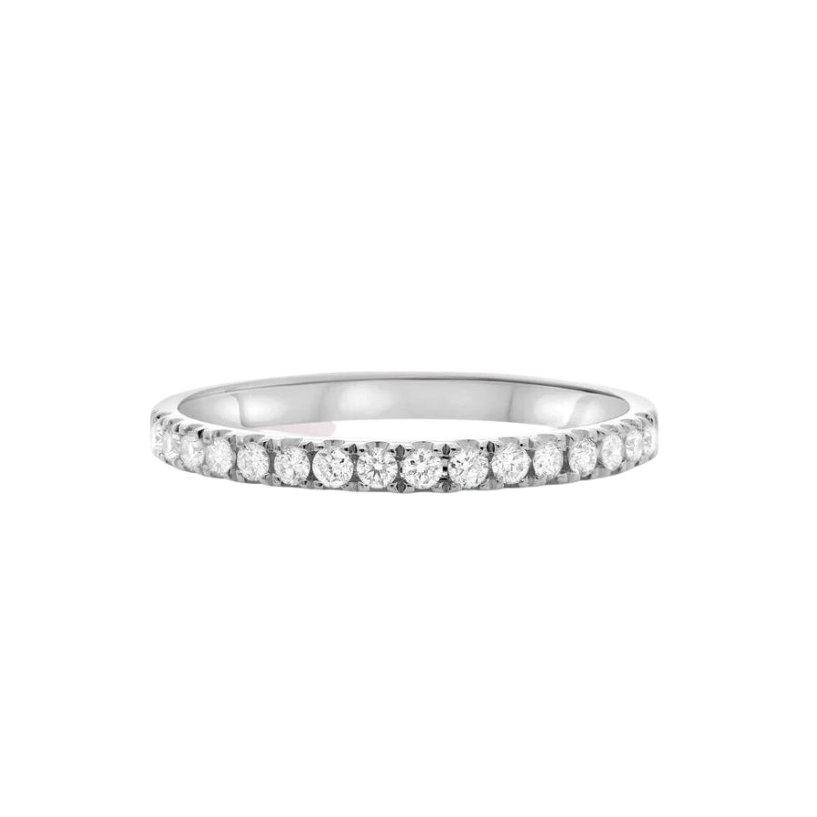 Diamond Halfway Pave Band, 1.90 mm wide