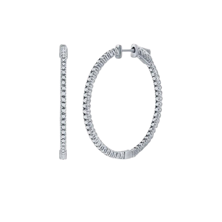 Diamond Inside-Out Hoop