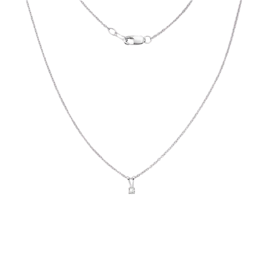 Diamond Solitaire Pendant Necklace