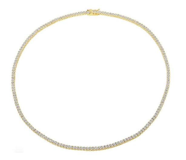 Clasic Tennis Necklace Yellow