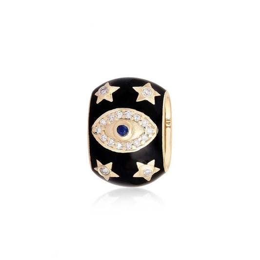 Enamel Round Evil Eye Charm