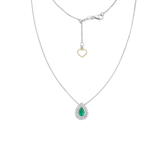 Pear Emerald Necklace