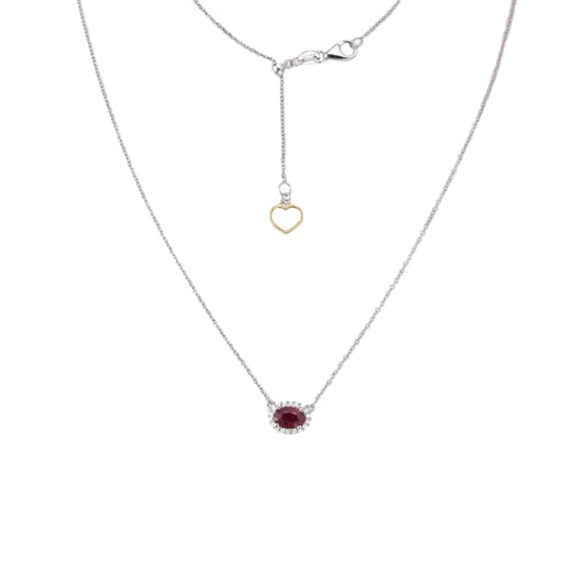 Oval Ruby Necklace