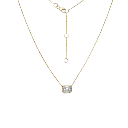 Bezel Set Diamond Necklace